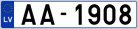 Auto numura zīme AA1908