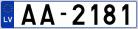 Auto numura zīme AA2181