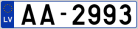 Auto numura zīme AA2993 Auto numura zīme AA2993