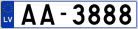 Auto numura zīme AA3888 Auto numura zīme AA3888