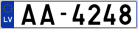Auto numura zīme AA4248