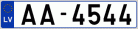 Auto numura zīme AA4544