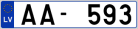 Auto numura zīme AA593 Auto numura zīme AA593