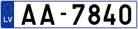 Auto numura zīme AA7840 Auto numura zīme AA7840