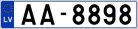 Auto numura zīme AA8898