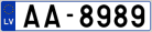 Auto numura zīme AA8989