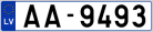 Auto numura zīme AA9493