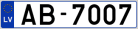 Auto numura zīme AB7007