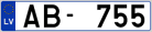 Auto numura zīme AB755