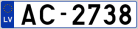 Auto numura zīme AC2738