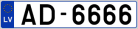 Auto numura zīme AD6666