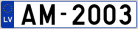 Auto numura zīme AM2003