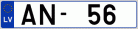 Auto numura zīme AN56