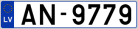 Auto numura zīme AN9779