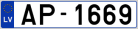 Auto numura zīme AP1669