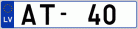 Auto numura zīme AT40