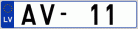 Auto numura zīme AV11