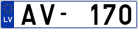 Auto numura zīme AV170