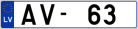Auto numura zīme AV63