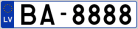 Auto numura zīme BA8888