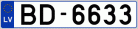 Auto numura zīme BD6633