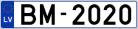 Auto numura zīme BM2020