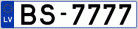 Auto numura zīme BS7777