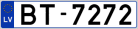 Auto numura zīme BT7272