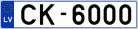 Auto numura zīme CK6000