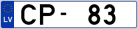 Auto numura zīme CP83