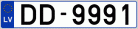 Auto numura zīme DD9991