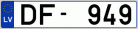 Auto numura zīme DF949