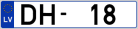 Auto numura zīme DH18