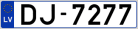 Auto numura zīme DJ7277 Auto numura zīme DJ7277