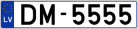 Auto numura zīme DM5555