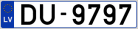 Auto numura zīme DU9797 Auto numura zīme DU9797