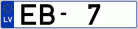 Auto numura zīme EB7