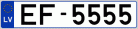Auto numura zīme EF5555