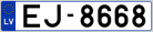 Auto numura zīme EJ8668