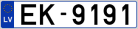 Auto numura zīme EK9191
