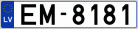 Auto numura zīme EM8181