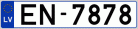 Auto numura zīme EN7878