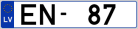 Auto numura zīme EN87 Auto numura zīme EN87