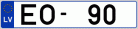Auto numura zīme EO90