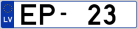 Auto numura zīme EP23