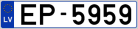 Auto numura zīme EP5959