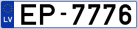Auto numura zīme EP7776