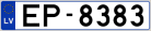 Auto numura zīme EP8383