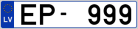 Auto numura zīme EP999