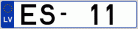 Auto numura zīme ES11